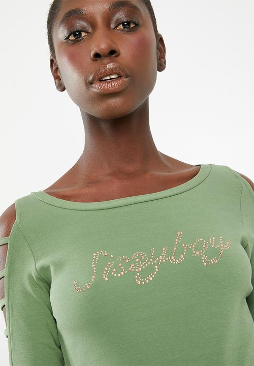 SISSY BOY - Sleeve cut detailed dress - green
