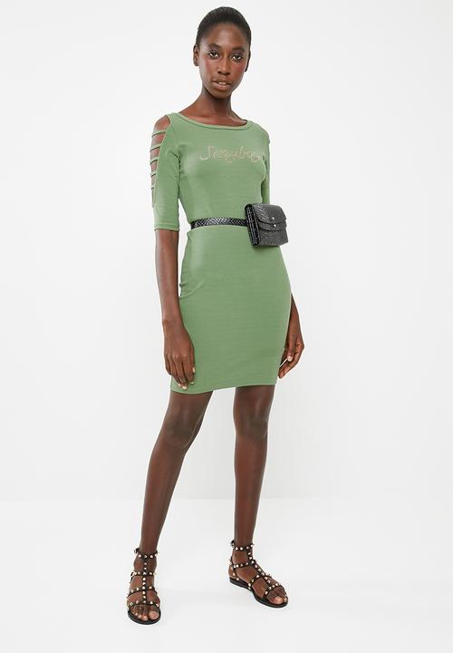 SISSY BOY - Sleeve cut detailed dress - green