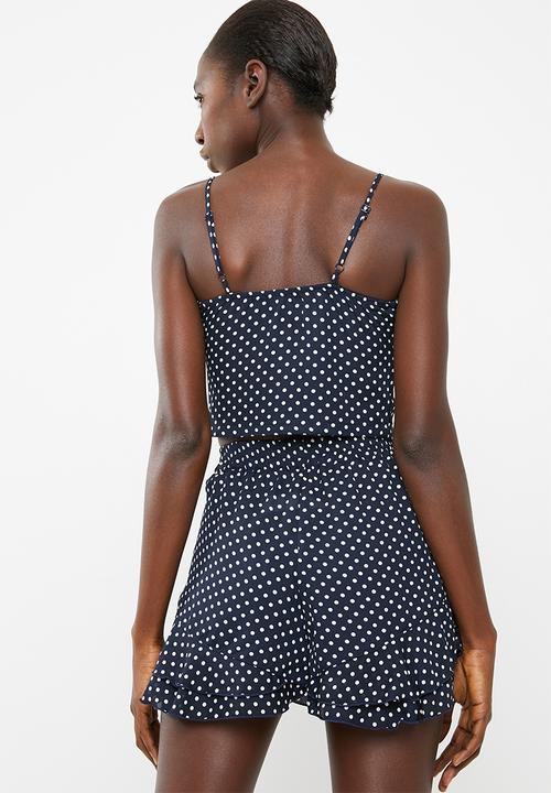 SISSY BOY - Spot crop top - navy