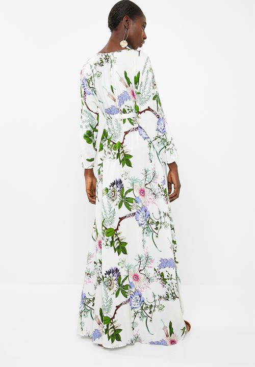 AMANDA LAIRD CHERRY - Eleonora draw front  maxi dress - multi
