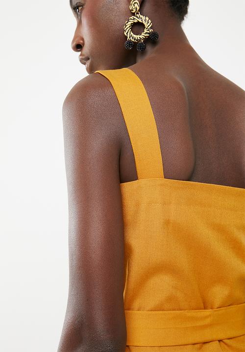 STYLE REPUBLIC - Midi front button dress - yellow