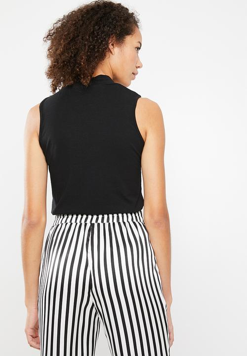 Superbalist - Sleeveless turtle neck 2 pack tops - black & white