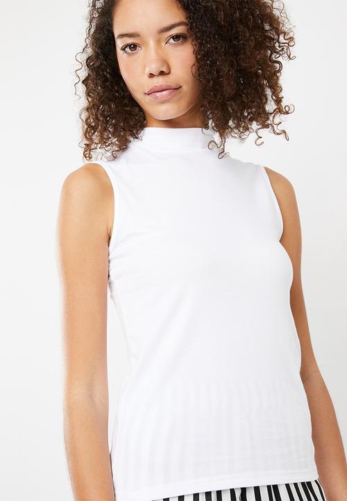 Superbalist - Sleeveless turtle neck 2 pack tops - black & white