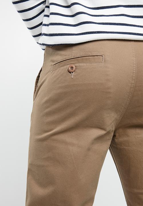 Superbalist - Cropped slim chino - taupe