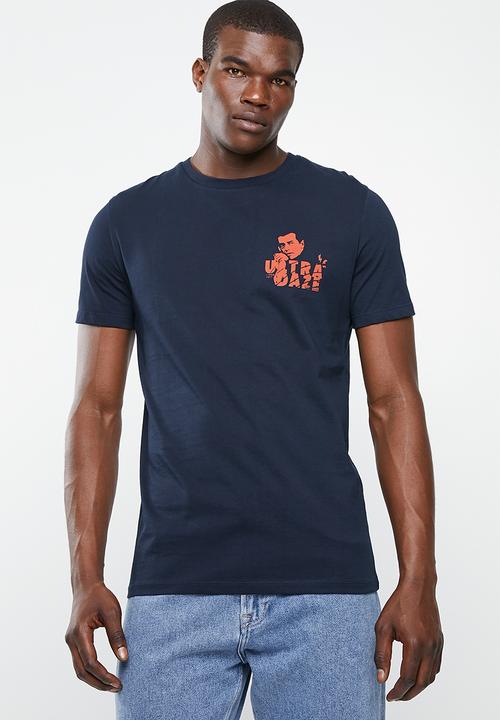 Superbalist - Printed crew neck tee - navy