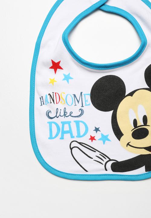 Character Baby - Mickey Mouse Jersey Bib Multi-colour