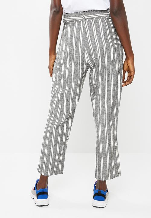 Superbalist - Linen pants- black & white