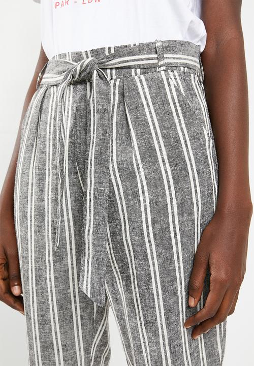 Superbalist - Linen pants- black & white