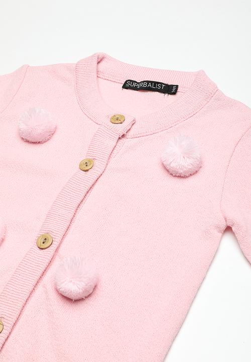 Superbalist - Pom pom cardigan - pink