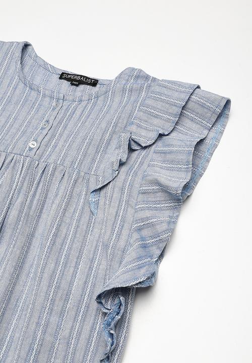 Superbalist - Butterfly sleeve dress - blue
