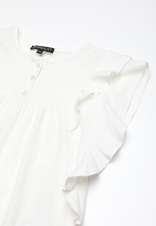 Superbalist - Butterfly sleeve dress - white