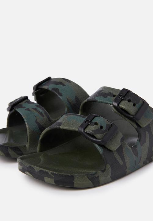 Cotton On - Twin strap slide - green