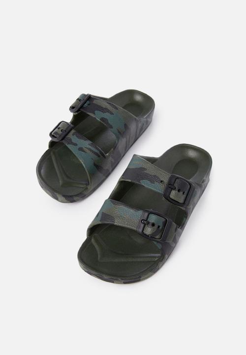 Cotton On - Twin strap slide - green