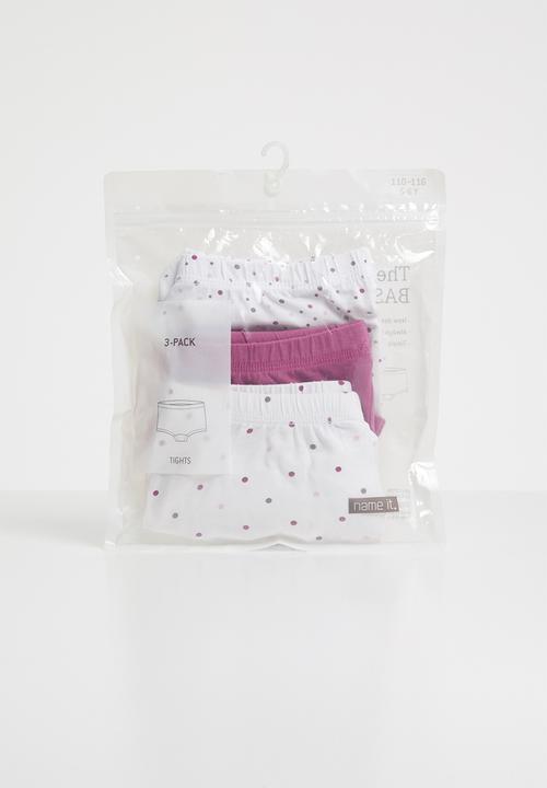 Name It - Night shorts 3 pack - white & purple