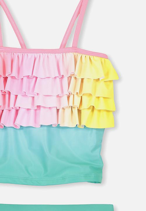 Cotton On - Freida frill tankini - multi