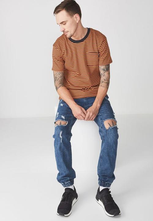 Cotton On - Dylan tee - tan & black