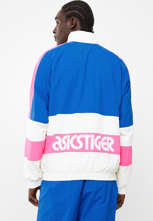 Asics Tiger - Colourblock woven full zip long sleeve jacket - blue