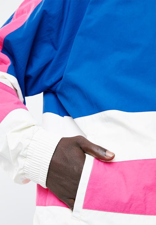 Asics Tiger - Colourblock woven full zip long sleeve jacket - blue