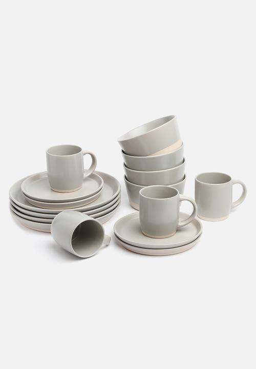 Sixth Floor - Ashen side plate set of 4 - grey