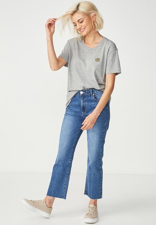 Cotton On - Tbar fox summer graphic T-shirt - grey