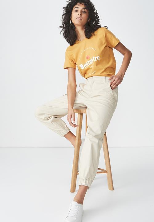 Cotton On - Tbar fox graphic T-shirt - yellow