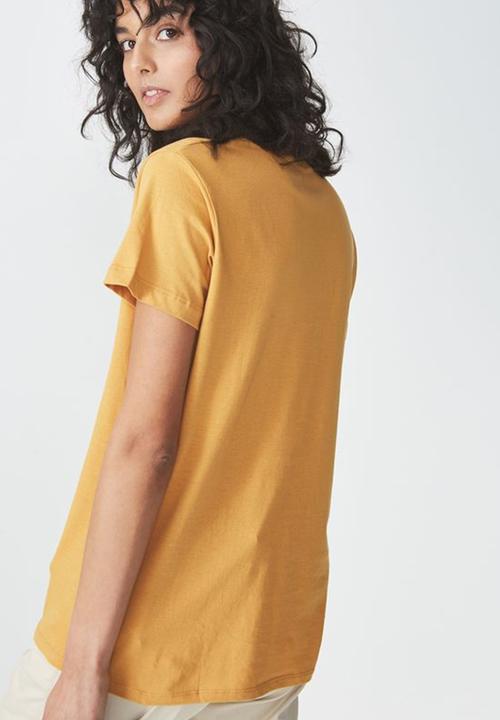Cotton On - Tbar fox graphic T-shirt - yellow