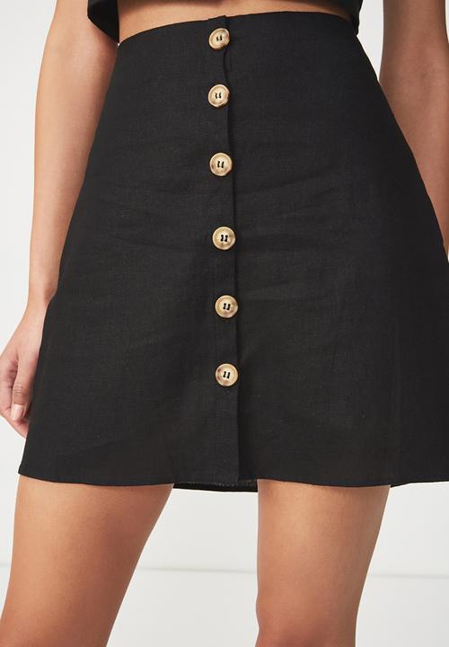 Cotton On - Woven medina mini skirt - black