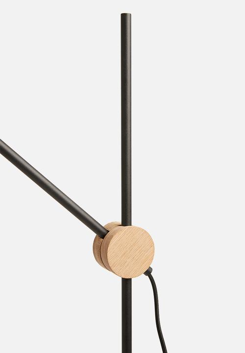 Emerging Creatives - Crane floor lamp - black/natural