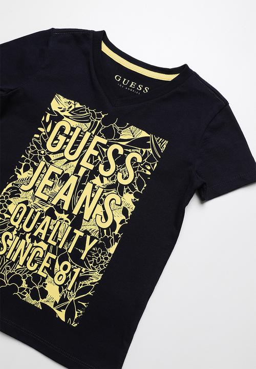 GUESS - Guess printed short sleeve tee - navy
