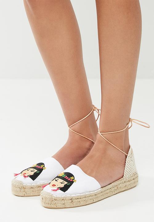 Espadril - Embroidered Espadrille - white 