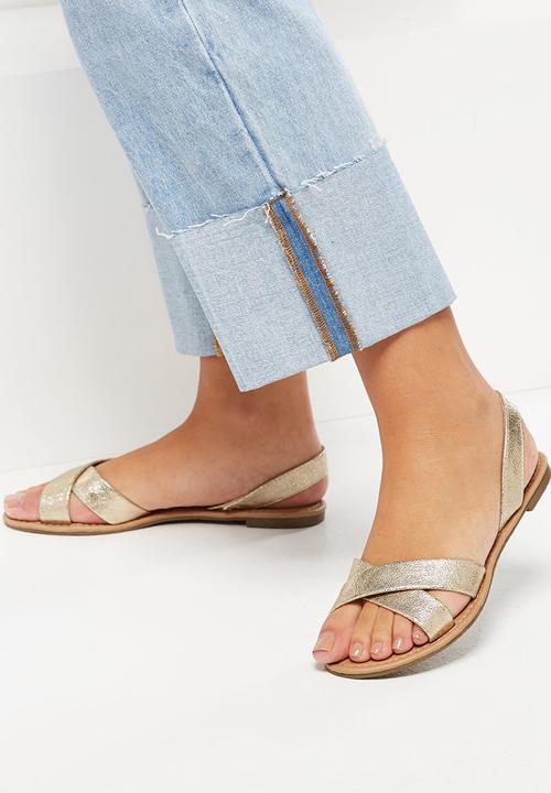 Cotton On - Everyday banting crossover sandal - gold