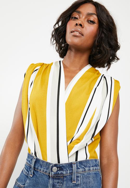 STYLE REPUBLIC - Wrap bodysuit - yellow