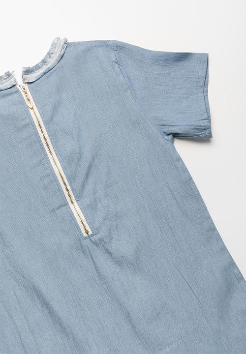Pop Candy - 7 Cheer printed tee dress - blue