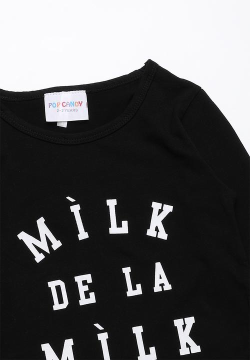 Pop Candy - Printed long sleeve tee - black & white