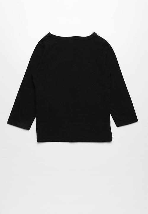 Pop Candy - Printed long sleeve tee - black & white
