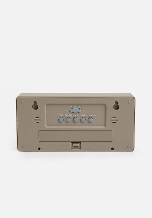 Present Time - Coy alarm clock - rubberized grey