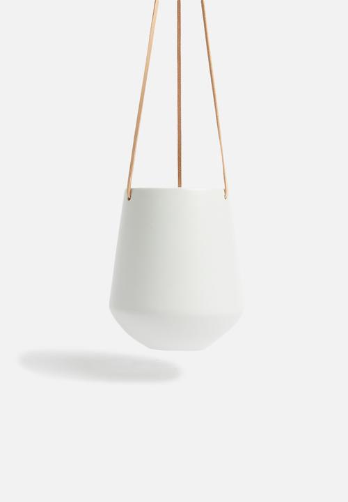 Present Time - Skittle hanging pot ceramic - matte white
