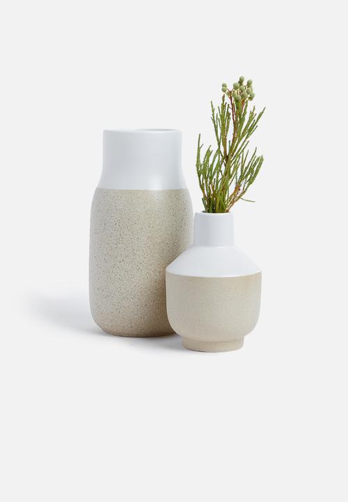 Present Time - Crude pottery vase - ceramic small