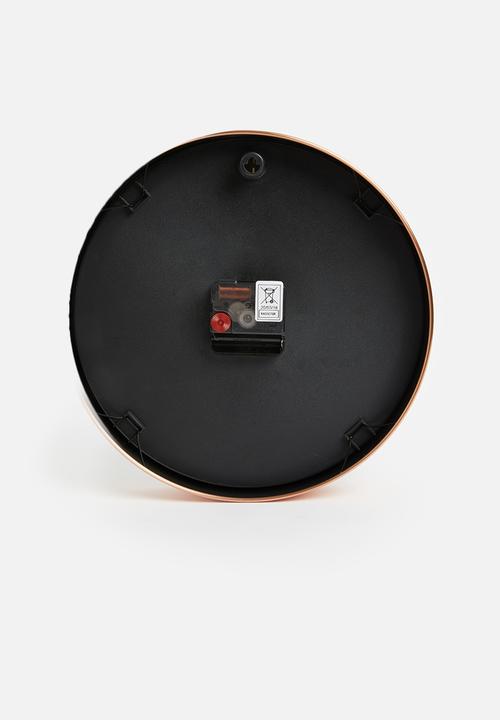 Present Time - Minimal wall clock - jungle green & copper case