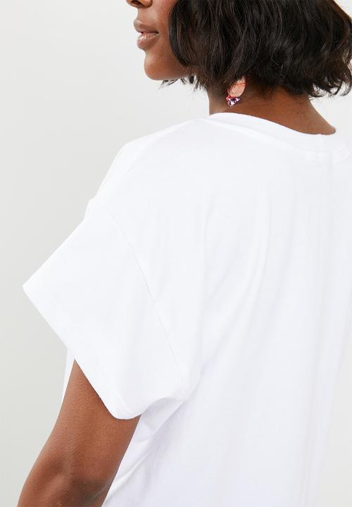 STYLE REPUBLIC - Boxy dropped shoulder T-shirt - white