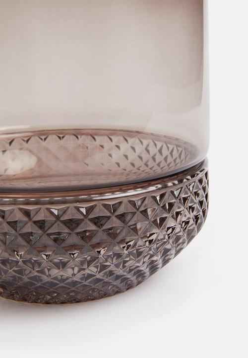 Present Time - Gem vase glass - dark grey