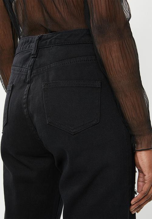 STYLE REPUBLIC - Longline denim shorts-black