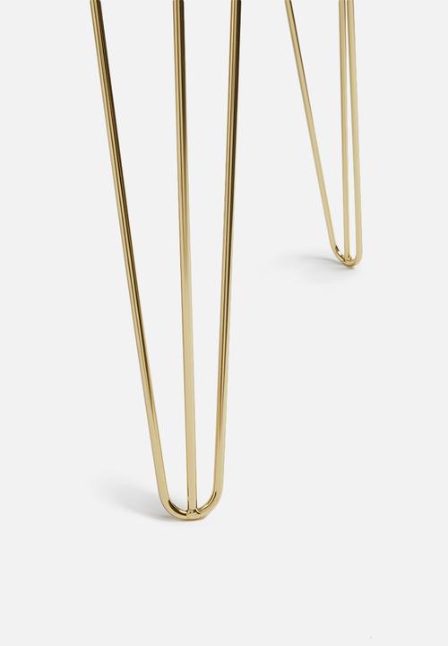 Present Time - Sparks table set - black & gold plated legs