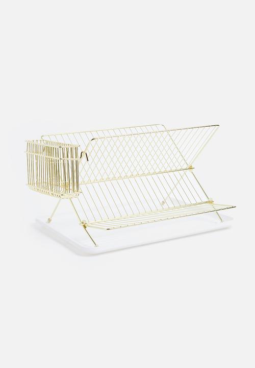 Present Time - Dish rack - gold plated