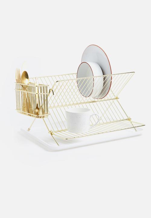 Present Time - Dish rack - gold plated