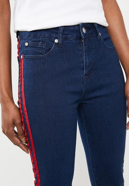 STYLE REPUBLIC - Racing stripe jeans - blue