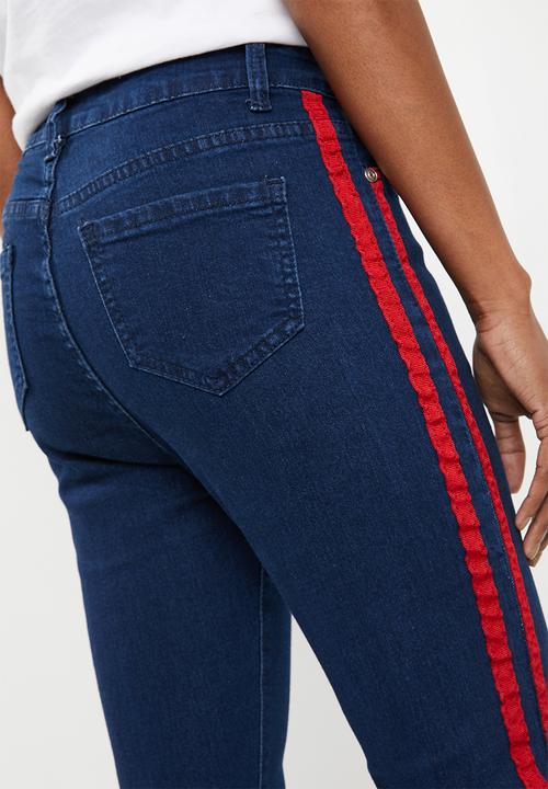 STYLE REPUBLIC - Racing stripe jeans - blue