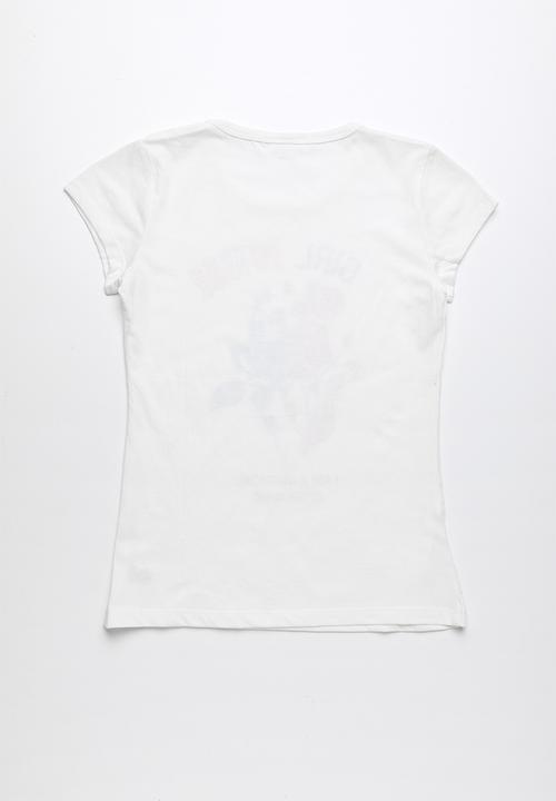 Pop Candy - Girl power printed short sleeve tee - white