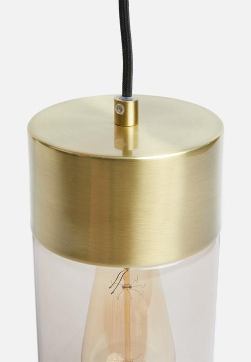 Present Time - LAX pendant - warm grey & gold plated