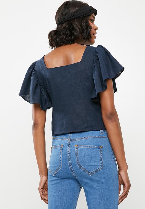 STYLE REPUBLIC - Front button blouse - navy